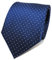 TigerTie Designer Seidenkrawatte in blau saphirblau silber gepunktet