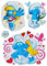 alles-meine.de GmbH 4 TLG. Set 3-D ! Wandtattoo/Fensterbild - die Schlümpfe mit Schlumpfine - Schlumpf - Folie selbstklebend - beschichtet und wasserabweisend - Wandsticker Sti..