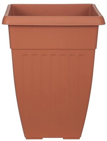 Plant pots whitefurze cm Tall Basic Planter Athens Traditional teracotta Square Pot Garden Outdoor Large Bowl Watering can Water Wishing Well Plastic