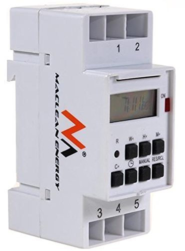 Maclean MCE09 Digital Timer DIN Rail Home Kitchen 10 Programs 3600W Max 156 Programs Electric Timer (3)