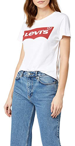 Levi's Damen The Perfect Tee T-Shirt,Batwing White,XXS