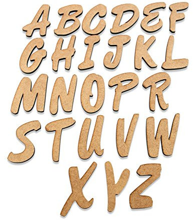 Holzbuchstaben Gesamtes Alphabet zum Lernen Spielen & Dekorieren 26 tlg.