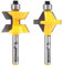 Yonico 15223q Small 2 Bit Tongue and Groove Edge Banding Router Bit Set 1/4-Inch Shank
