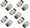 1/4 PT Male Thread 6mm Straight Pneumatic Push in Quick Fitting Connectors for PETF Tube 10Pcs