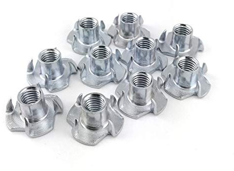 100 x Einschlagmuttern Einschlaggewinde Innengewinde Stahl Verzinkt 4 x 8