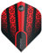 WINMAU Prism Alpha Rot mit schwarzen Sternen Extra Dicke Flights - 1 Satz pro Packung (Insgesamt 3 Flüge)