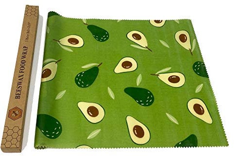 UGOS Organic Beeswax Food Wraps Roll - Reusable Bees Wax Paper Wrap (Green Avocado)