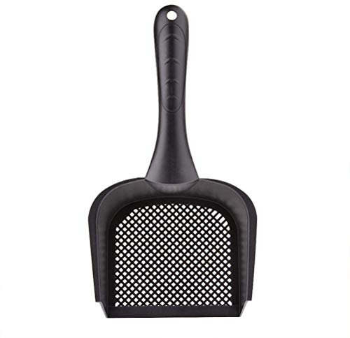 BSTCAR Pala para para Gatos, Pala de plástico Negro, Pala para Gatos con pequeños Agujeros