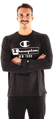 Champion Graphic Shop Authentic L-s T-Shirt für Herren, Schwarz, XXL