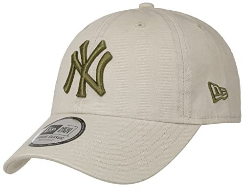 New Era 9Twenty League ESS CSCL Yankees Cap Basecap Baseballcap Damen/Herren - Metallschnalle, mit Schirm Winter Herbst Frühjahr Sommer Frühling-Sommer Herbst-Winter - One Size Hellbeige