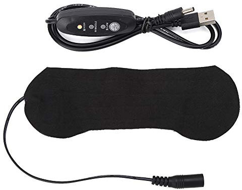 Heiße Augenpads für Augenmaske, Warme Augenkompresse für Schlaf, Trockene Augen, Blepharitis, Augenringe und Geschwollene Augen, Tragbares Elektrisches USB Kompressen Heizkissen