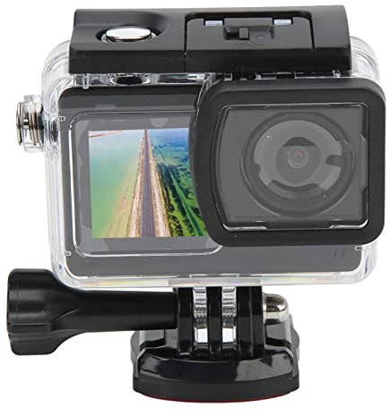 Bewinner SJ8 4K 30FPS 20MP WiFi Action Camera, Dual Screen Vlog Mini DV with Touch Screen, 20M Underwater Waterproof Camera, Wide Angle WiFi Sports Cam For Travel, Cycling, Diving, Swimming, Skiing