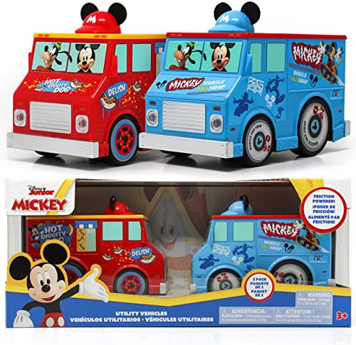 Mickey Lot de 2 camions à friction 15,2 cm