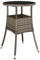 vidaXL Gartentisch Garten Esstisch Terrassentisch Gartenmöbel Tisch Outdoor Balkontisch Außentisch Ø60x75cm Hartglas Poly Rattan Grau