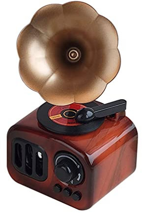 HOMSFOU Kasten Grammophon Musikbox Erotikmagazine Für Männer Unzensiert Musikinstrument Spielzeug Mini-honograph-Ornament Plattenspieler-Ornament Retro Geschenk Empfindlich Büro Statue Abs