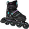 RAVEN Inline Skates Inliner für Kinder und Erwachsene OPTIONAL 2in1 mit Schlittschuhen verstellbar (Drill Mint/Pink ohne Kufen, 34-37 (21,5cm-24cm))