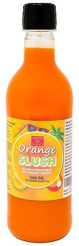 Orangen-Slushkonzentrat 500 ml, Mischungsverhältnis 1:5 | Slush-Eis | Crush-Eis | Wassereis |Granita | ohne künstliche Farbstoffe | für Slushie-Maker