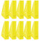 OFFICER PRODUCTS Lot de 10 porte-revues au design moderne A4 - Couleur : jaune/plastique dur/ajouré/organiseur de bureau pour magazines/incassables