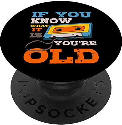 Kassettenband Radio 70er 80er 90er Jahre Musikliebhaber PopSockets Klebender PopGrip