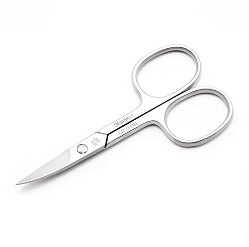 Nail Scissors Curved Stainless Steel Eyebrow Scissors for Eyelash, Mustache, Beard, Nose Hair, Toenail – Pedicure, Manicure Scissors for Men and Women