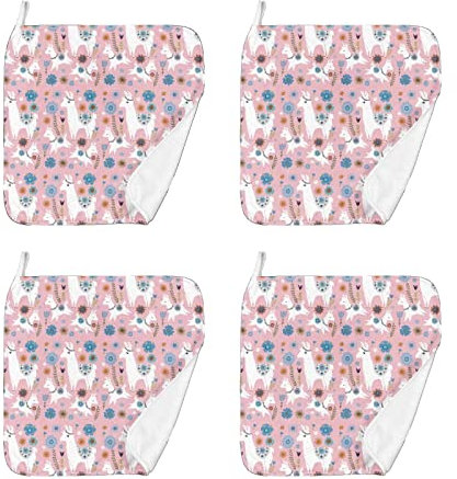 Xoenoiee 4 Stück Küchentücher für Männer und Frauen, BBQ Grillen Kochen Geschirrtücher, Alpaka Sonnenblume Print Geschirrtuch Geburtstagsgeschenke Lustiges Gag Geschenk für Köche