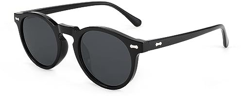 FEISEDY Sonnenbrille Damen Polarisiert Runde Brille Herren Vintage Klein mit UV400 Schutz B2355