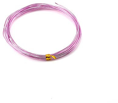 10m Basteldraht 1.5mm, Aluminium Craft Draht Blumendraht Aluminiumdraht Dekodraht Bindedraht für Blumengestecke, DIY Handwerk Dekorieren Schmuck Kranzherstellung, Schmuckdraht zum Basteln,Rosa