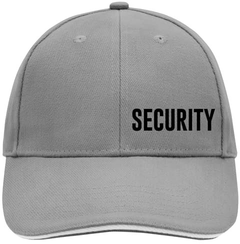Huuraa Baseball Cap Security Schriftzug Geschenk Dark Grey/White Security Geschenkidee