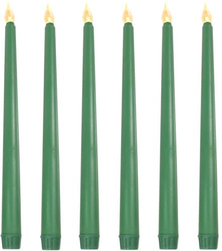 Angoily 6PCS Colored Candle Lights, Flameless Taper Candles, Battery Long Candles Stick for Home, Restaurant, Wedding, Display Stand Ornaments