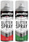 JENOLITE Glitter Paint Aérosol Lot de 2 | ROUGE & VERT | Peinture pailletée | Multisurface | Parfait pour l'artisanat et les loisirs | 2 x 400 ml