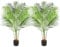Keeplush Artificial Palm Tree 120cm Tall Fake Palm Tree Indoor Decor with 13 Trunks and Real Bark Design Faux Tropical Areca Silk Floor Plant in Pot for Home Office Living Room Bedroom Decor 2pcs