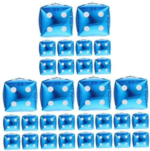 jojofuny 3sets Folie Ballons Würfel Aluminium Themed Party Supplies Für Geburtstag Hintergrund 10 Stücke * 3