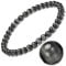 EUMENIDES Damen-Naturstein-Armband, Turmalin, Tigerauge, Obsidian,Achat-Kristallstein-Armband,QUALITÄT A, 7,2 Zoll, 4/6MM, (Schwarzes Katzenaugen-Armband，5MM)