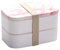 Aliaga Bento-Boxen mit Marmor-Design, Bento-Box, Mikrowellengeschirr, Lebensmittelbehälter für Erwachsene B