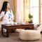 Handgefertigtes gestricktes Futon-Sitzkissen, weiche Yoga-Hocker-Bodenmatte, Stroh-Sitzkissen, rundes Tatami-Sitzkissen im japanischen Stil, geflochtenes Zafu-Stuhlpolster, Stroh, 60 x 60 x 20 cm (24