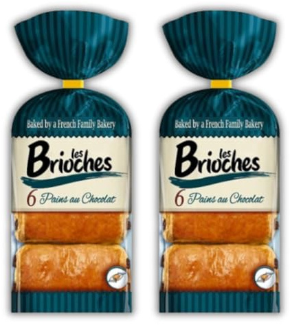 Pain Au Chocolate 270g 6 Pieces per Bag - Individually Wrapped (2x270g (12 Pieces))