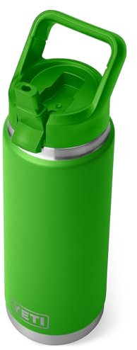 YETI Rambler C Straw Bottle, Stainless Steel Vacuum Insulated Bottle with Straw Cap, Canopy Green, 26 oz (769 ml)