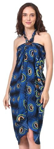 SAIVONA Sarong Pareo Damen Mandala Fransen Viskose Strandtuch Wickeltuch Wickelrock Strandrock Wickeltuch Bikini Cover Up für Badeanzug Ca. 170cm x 110cm