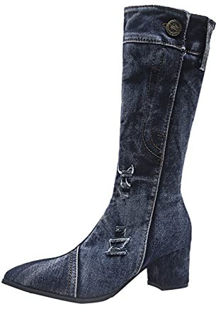 Stivali da Neve Bambino Stivaletto Donna Tacco Numero 46 Stivali Cowboy Donna Stivali Moto Stivali Biker Donna Stivaletti Donna Estive Colore Nero Stivali con Tacco Donna Stivali