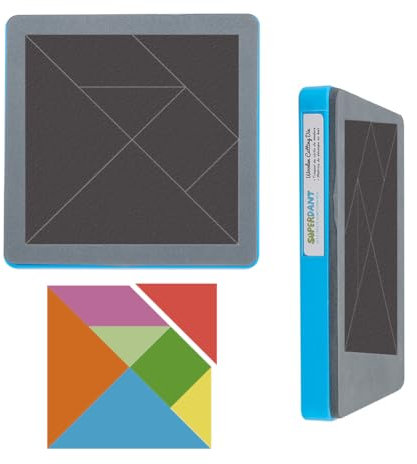 SUPERDANT Leder Stanzformen Tangram Formen Puzzle Stanzschablone Lederkarten DIY Werkzeug Leder Stanzform Stanzschablone Lederblöcke Stanzmaschine Kunstlederschablonen Für Bastler