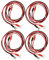 Vaguelly 2sets Phonograph Supply Cable Pvc Insulated Turntable Earth Cable for Longevity 4pcs*2