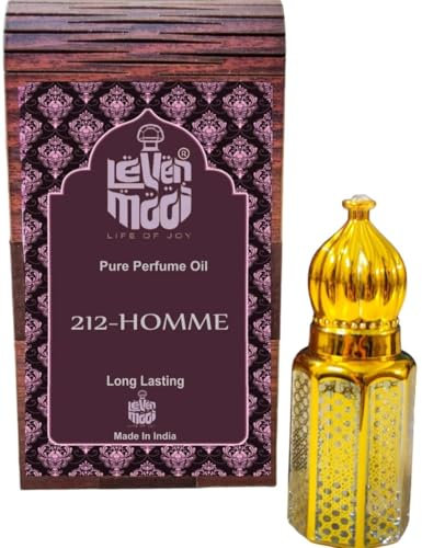 Levenmooi 212-HOMME Wooden Attar: vielseitiges Unisex-Parfümöl für den täglichen Gebrauch, 3 ml