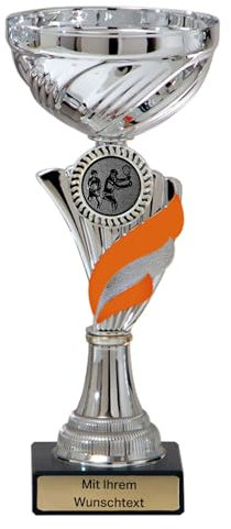 Pokale 6er Serie AK5330 Silber/orange 22,5 cm