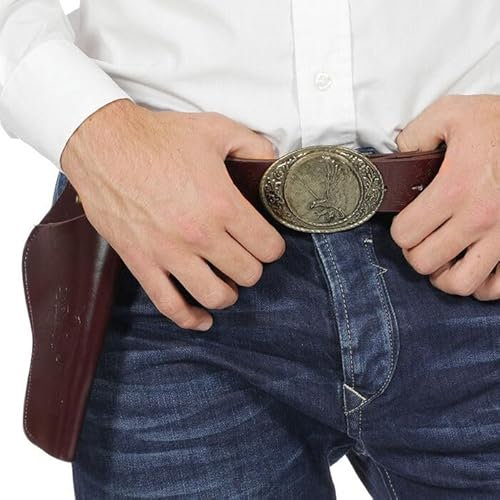 NEU Holstergürtel/Pistolenholster einzeln mit Patronen, braun, 135cm