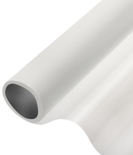 sourcing map Reflective Window Film One Way Daytime Mirror Privacy Film Sun Block Explosion-Proof PET Material Glass Paper Door Covering Stickers, White Frosted 23.6x6.5'