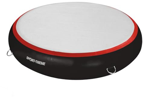 Sport-Thieme AirObstacle Tokyo Air Spot | AirTrack Trainingsmatte luftgefüllt | Rund 90x90 cm | Ohne Gebläse | Blau | rutschfest, pflegeleicht, vielseitig für Verein & Fitness