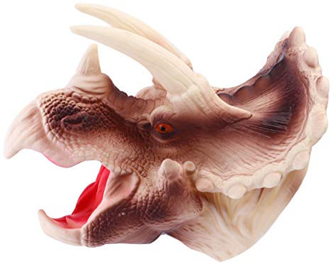 Alasum 1stk Dinosaurier-handpuppe Räuber Handpuppe Tierische Handpuppe Figurenhandschuh Brown