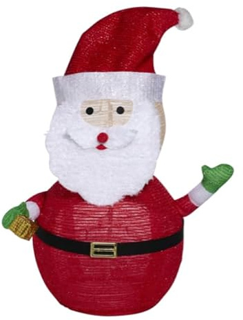 RB&G CASALUX LED Weihnachtsmann, Schneemann oder Rentier Dekofigur, 45 LEDs warmweiß, 50-70 cm, Timer-Funktion, IP44 Außenbereich (Weihnachtsmann)