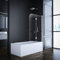 Goezes Badewannenaufsatz 120x120cm 2-teilig Duschwand für Badewanne Faltbar, Glas Duschabtrennung Duschtrennwand für Badewanne, Faltwand aus 5mm ESG Sicherheitsglas, 120cm Duschwand