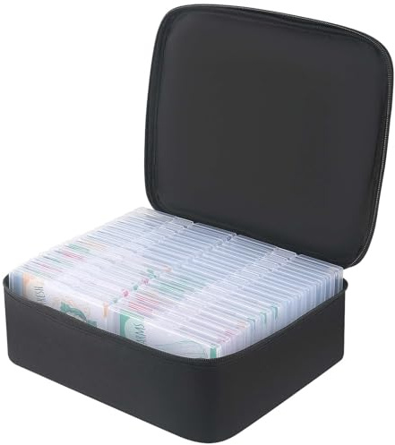 Lconvicely 26 Fächer Saatgut Aufbewahrungsbox mit Etiketten – Große Kapazität Oxford-Stoff Organizer für Saatgut, Gemüse, Blumen und Kleinteile